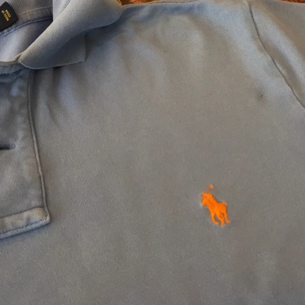 Polo Ralph Lauren, two button polo, shirt, size medium blue